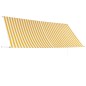 Toldo retrátil 350x150 cm amarelo e branco