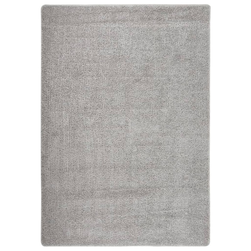 Tapete shaggy 160x230 cm antiderrapante cinzento-claro-Tapetes-Home Retail