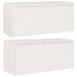 Armários de parede 2 pcs 80x30x35 cm pinho maciço branco