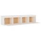 Armários de parede 2 pcs 80x30x35 cm pinho maciço branco