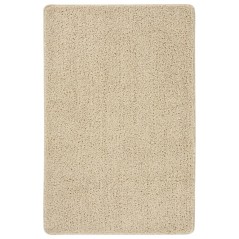 Tapete shaggy 200x290 cm antiderrapante cor creme