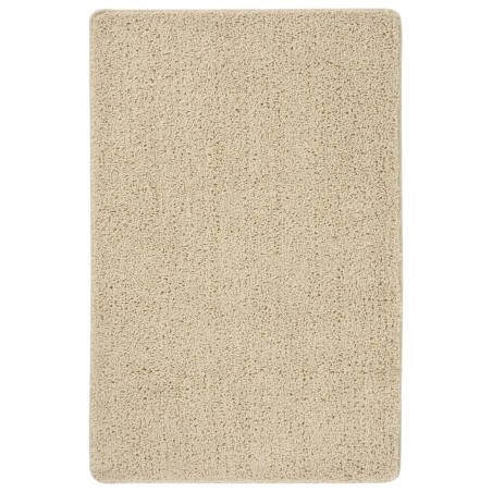 Tapete shaggy 200x290 cm antiderrapante cor creme