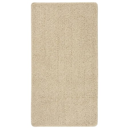 Tapete shaggy 80x150 cm antiderrapante cor creme