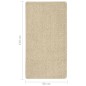 Tapete shaggy 80x150 cm antiderrapante cor creme