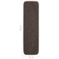 Tapetes antiderrapantes retang. escadas 15pcs 75x20 cm castanho