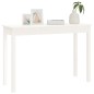 Mesa consola 110x40x75 cm madeira de pinho maciça branco