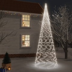 Árvore de Natal com espigão 3000 luzes LED 800 cm branco frio