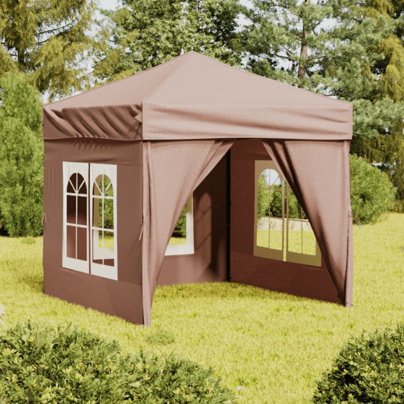 Tenda festas dobrável paredes laterais 2x2 m cinza-acastanhado-Toldos e gazebos-Home Retail