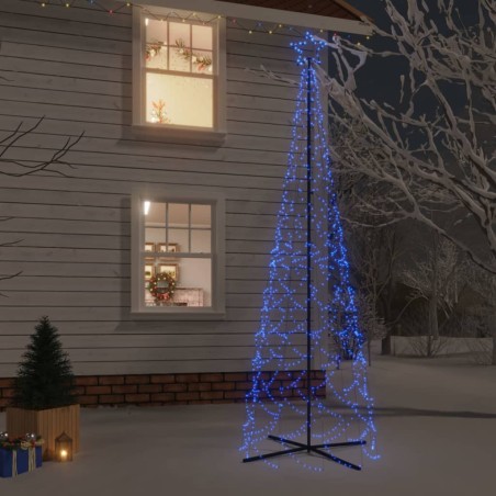 Árvore de Natal em cone 500 luzes LED 100x300 cm azul