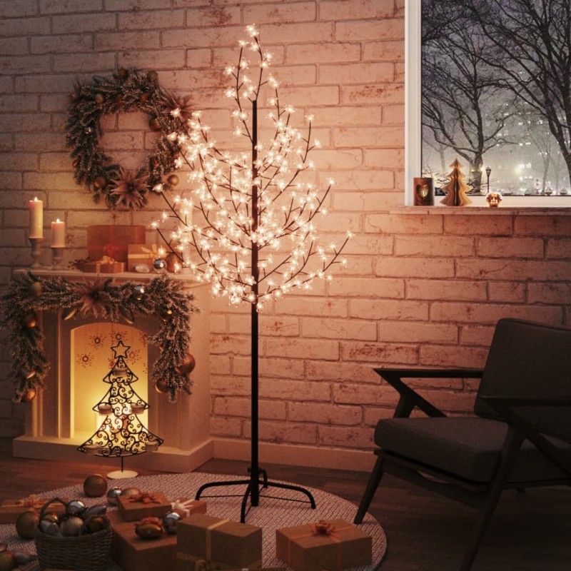 Cerejeira com 200 luzes LEDs 180 cm branco quente-Árvores de Natal-Home Retail