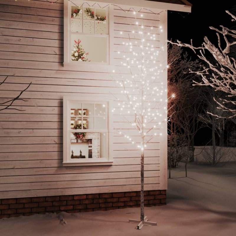 Árvore c/ 672 luzes LED 400 cm bétula branco quente-Árvores de Natal-Home Retail