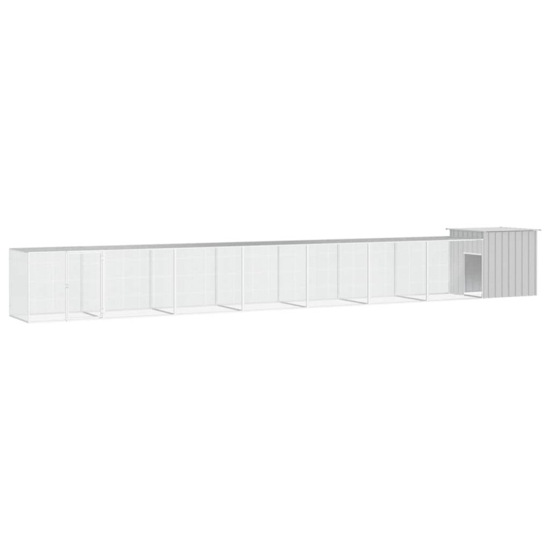 Galinheiro 700x91x100 cm aço galvanizado cinzento-Casotas e gaiolas para animais pequenos-Home Retail