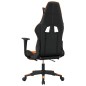 Cadeira gaming massagem c/ apoio pés couro artif. preto/laranja