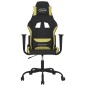 Cadeira gaming de massagens tecido preto e verde-claro