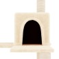 Árvore para gatos c/ postes arranhadores sisal 153 cm cor creme