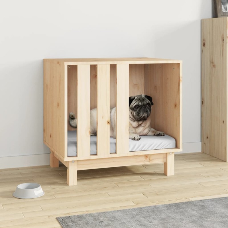 Casota para cães 60x45x57 cm madeira de pinho maciça-Casotas para cães-Home Retail