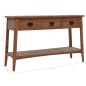 Mesa consola madeira de abeto maciça 126x40x77,5 cm castanho