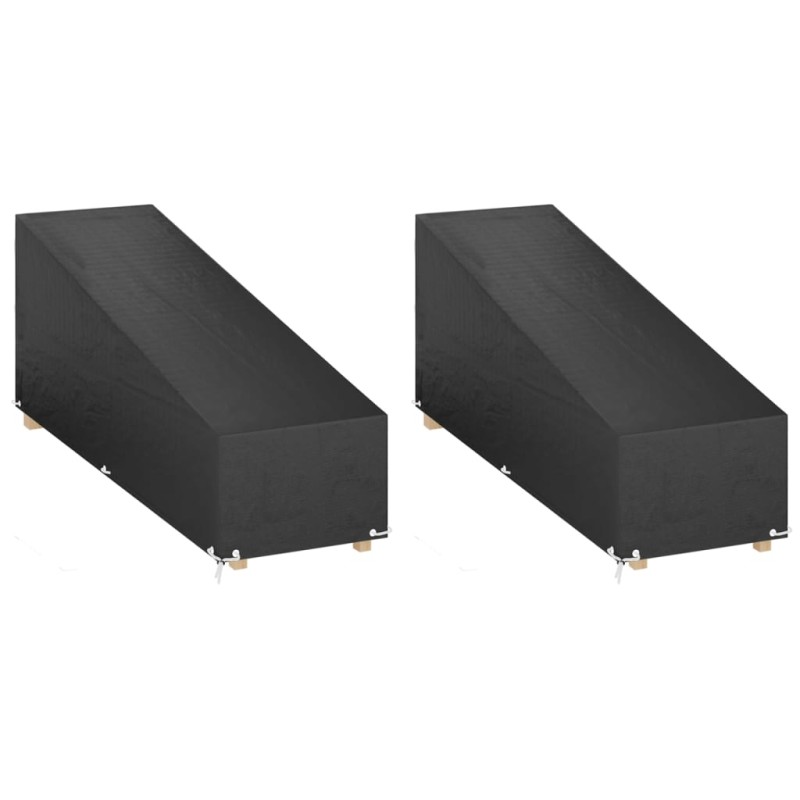 Capas p/ espreguiçadeira 2 pcs 12 ilhós 205x75x40/70 cm PE-Capas para móveis de jardim-Home Retail