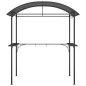 Gazebo churrasco prateleiras laterais 220x115x230 aço antracite