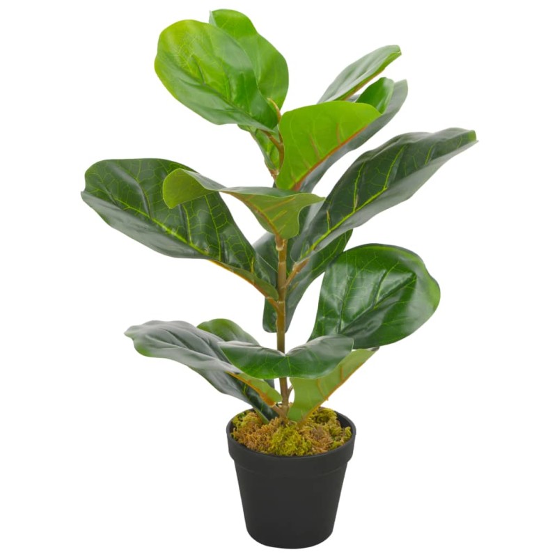 Planta figo folhas de violino artificial com vaso 45 cm verde-Flores sintéticas-Home Retail