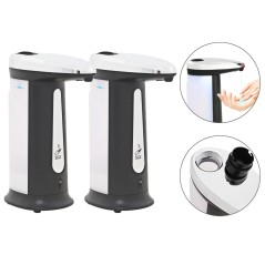 Dispensador autom. sabão 2 pcs sensor infraverm. c/ som 800 ml - vi...