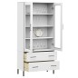 Estante c/ pernas metal 85x35x172,5 cm madeira OSLO branco