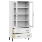 Estante c/ pernas metal 85x35x172,5 cm madeira OSLO branco