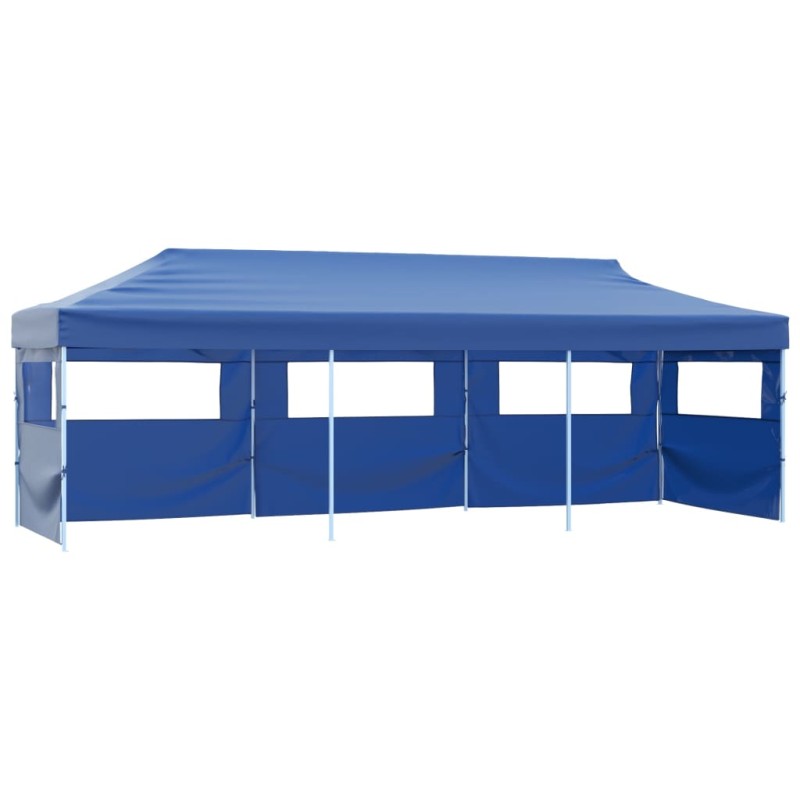 Tenda para festas pop-up dobrável c/ 5 paredes 3x9 m azul-Toldos e gazebos-Home Retail