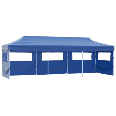 Tenda para festas pop-up dobrável c/ 5 paredes 3x9 m azul