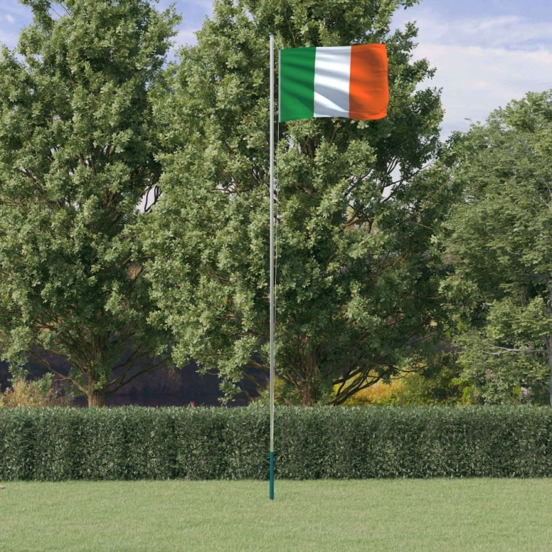 Bandeira da Irlanda e mastro 6,23 m alumínio-Bandeiras e birutas-Home Retail