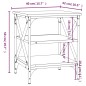 Mesas de apoio 2pcs 40x42x50 cm derivados de madeira cor fumado