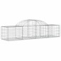 Cestos gabião arqueados 9 pcs 200x50x40/60 cm ferro galvanizado