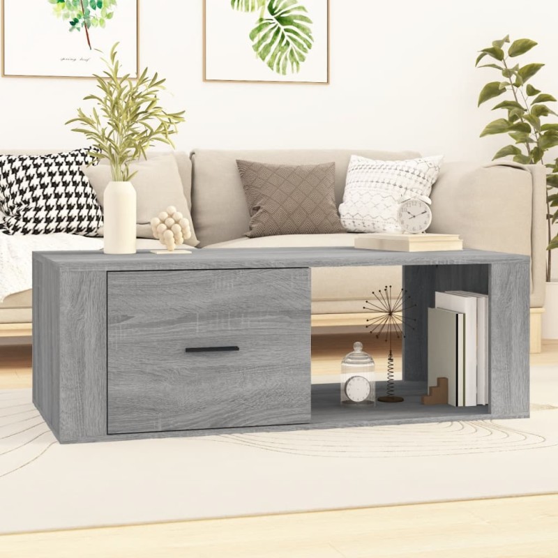 Mesa de centro 100x50,5x35 cm derivados de madeira cinza sonoma-Mesas de centro-Home Retail