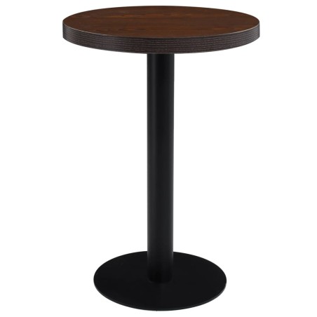 Mesa bistrô 60 cm MDF castanho-escuro