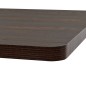 Mesa bistrô em MDF e aço quadrada 80x80x75 cm cinzento escuro