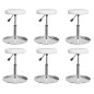 Cadeiras de jantar 6 pcs couro artificial branco