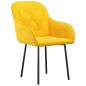 Cadeiras de jantar 2 pcs veludo amarelo