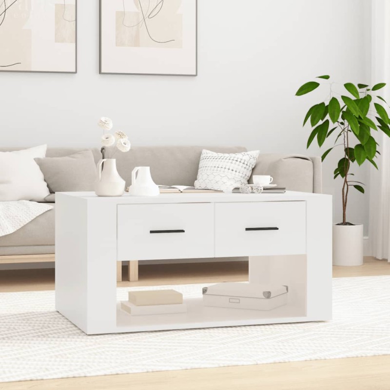 Mesa de centro 80x50x40 cm derivados de madeira branco-Mesas de centro-Home Retail