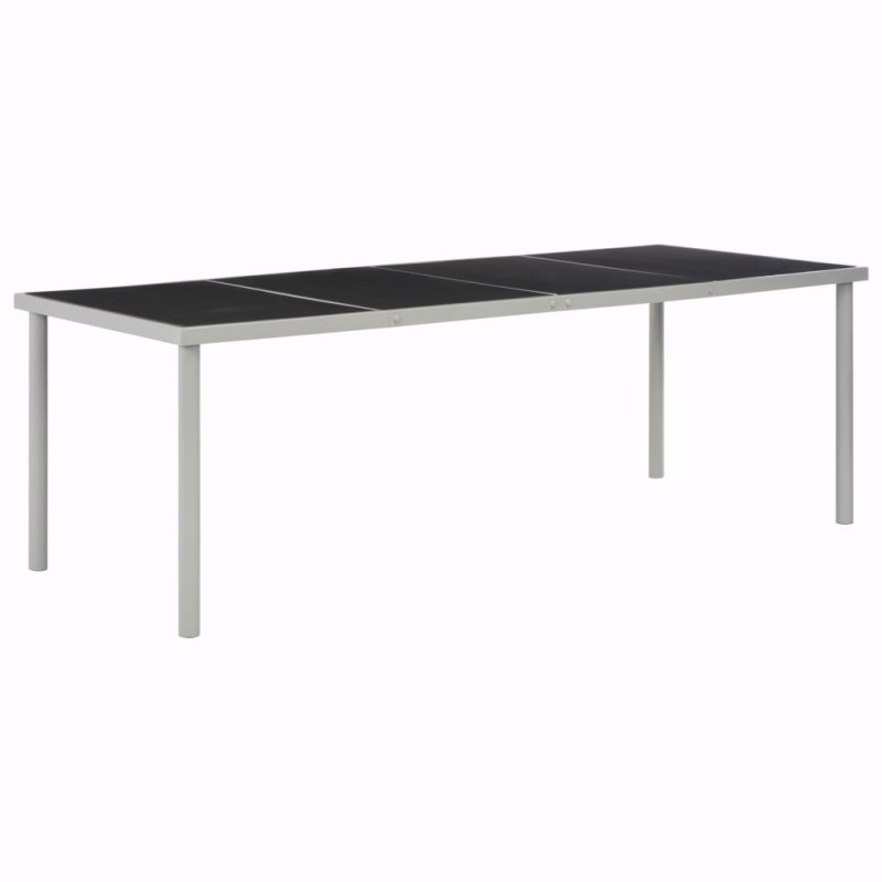 Mesa de jardim 220x90x74,5 cm preto-Mesas de jardim-Home Retail