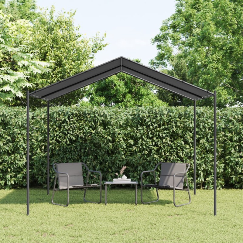 Tenda com toldo 3x3 m aço e tecido antracite-Toldos e gazebos-Home Retail