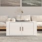 Mesa de centro 80x50x36 cm derivados madeira branco brilhante