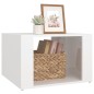 Mesa de cabeceira 57x55x36cm derivados madeira branco brilhante