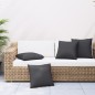 Almofadas decorativas 4 pcs 60x60 cm tecido cinza-acastanhado