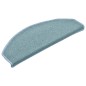 Tapete/carpete para degraus 15 pcs 65x24x4 cm azul