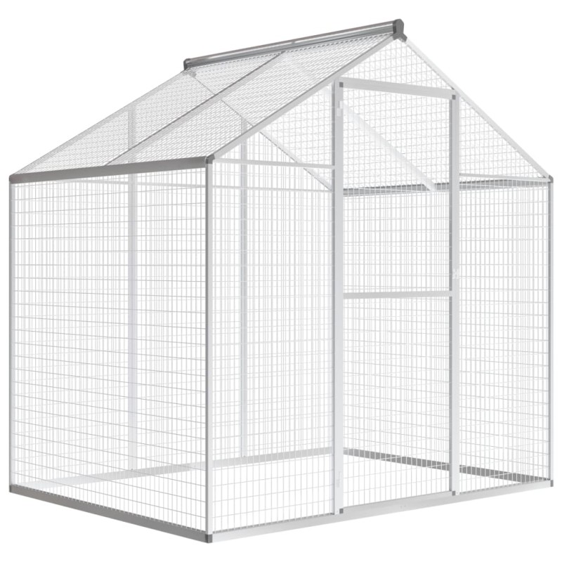 Aviário de exterior em alumínio 178x122x194 cm-Casotas e gaiolas para animais pequenos-Home Retail