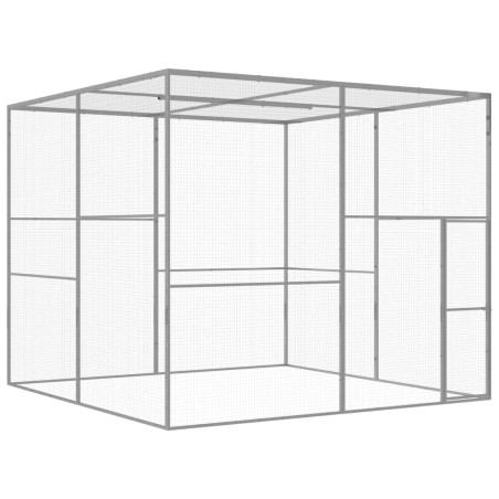 Jaula para gatos 3x3x2,5 m aço galvanizado