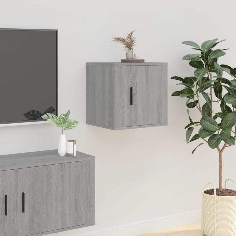 Móvel de TV de parede 40x34,5x40 cm cinzento sonoma-Móveis de TV-Home Retail