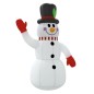 Boneco de neve insuflável com luzes LED 240 cm