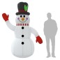 Boneco de neve insuflável com luzes LED 240 cm