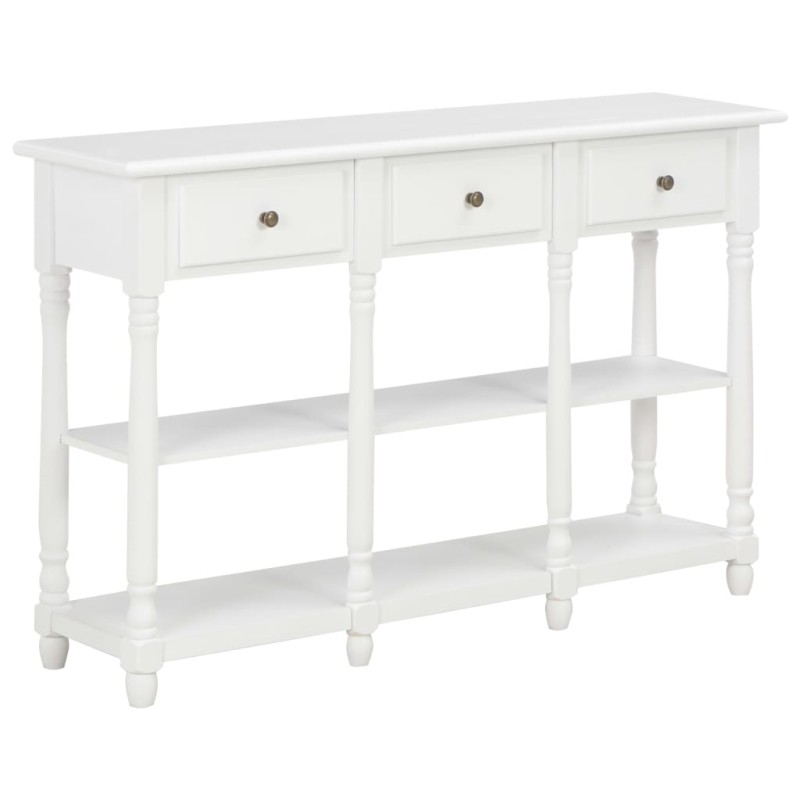 Mesa consola 110x30x76 cm derivados de madeira branco-Mesas consola-Home Retail